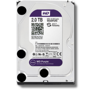 WD Purple Surveillance Storage; 2TB SATA 6Gb/s 3.5inch HDD Purple