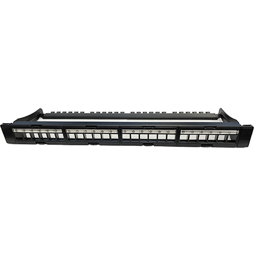 24 PORT UTP Blank Patch Panel with Back Bar
