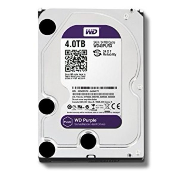WD Purple Surveillance Storage; 4TB SATA 6Gb/s 3.5inch HDD Purple