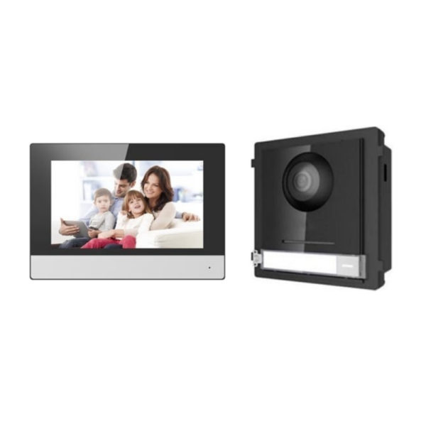 7″ Touch Screen Indoor Monitor Station & Outdoor FishEye 1080p Video Camera Station