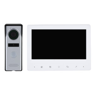 7″ Indoor Monitor + Outdoor Camera Station, 4 wire color intercom