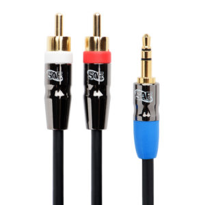S-RCA-3.5M2M63.5mm Male to 2RCA Male Digital Audio Cable 6FT
