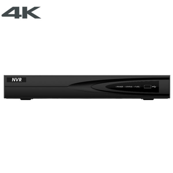 Compact Size 8-CH 1U 4K NVR with VGA/HDMI Output. 1 HDD / NO Fan / 8 PoE Ports