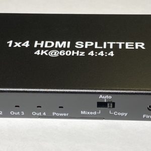 1×4 HDMI Splitter, HDCP2.2, Supports 3D, 4Kx2K@60Hz(YUV 4:4:4), 18G, HDR, EDID