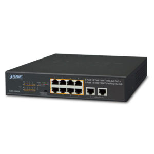 PoE Switch GSD-1008HP: 8-Port 10/100/1000T 802.3at PoE + 2-Port 10/100/1000T Desktop Switch (120 watts)